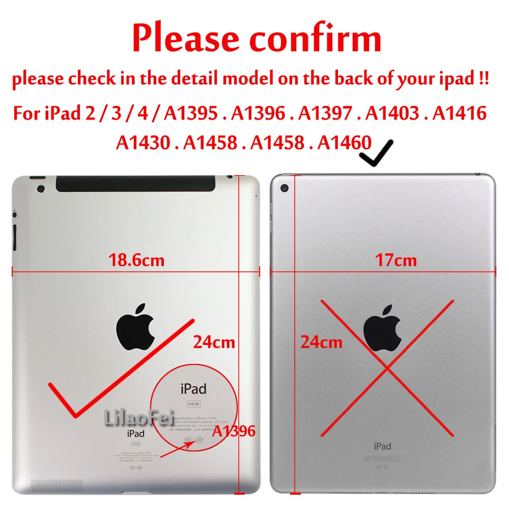 Для iPad2/iPad3/iPad4 из искусственной кожи вращающийся на 360 умный чехол-подставка для iPad 2/iPad 3/iPad 4 чехол для планшета Funda