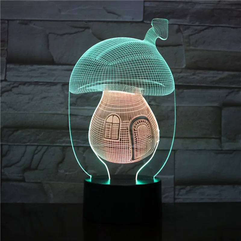 3D Usb Led Ночник светильник для детей настольная лампа на батарейках с датчиком