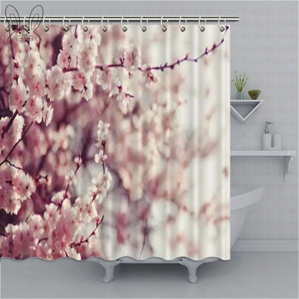 Домашний декор Aplysia занавеска для душа с цветами вишни Весенняя японская розовая