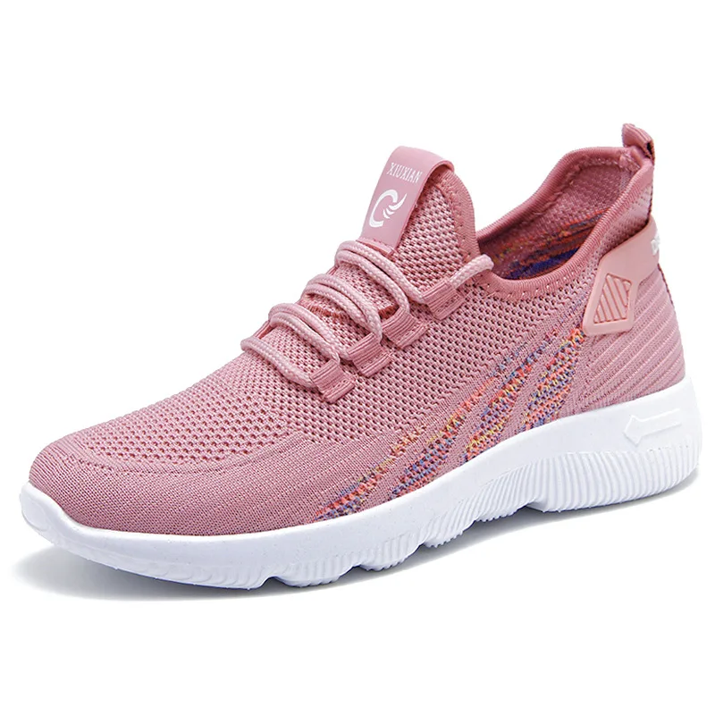 

Summer New Casual Fashion Lace-up Running Shoes Breathable Women's Shoes Sneakers Zapatillas Mujer Chaussure Femme Flat Shoes