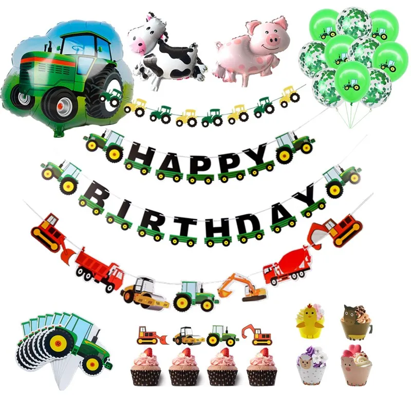 Мультяшный автомобиль детский подвесной баннер для мальчиков на день рождения