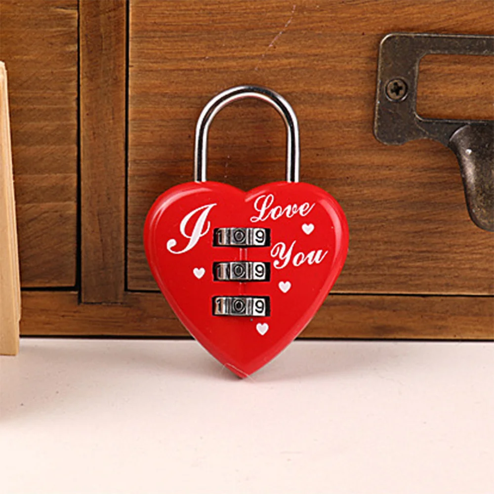 2 шт сердце Форма Чемодан замки 3-цифры сброса пароля | Обустройство дома