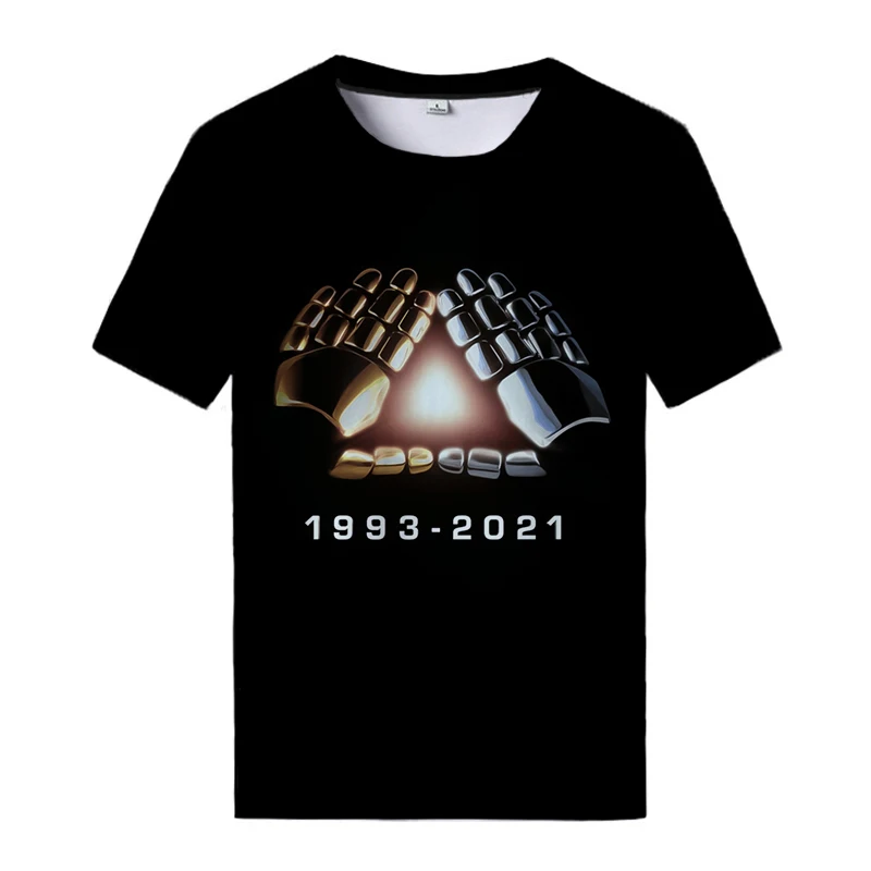 

1993-2021 Daft Punk 3D Print T Shirt Fashion 3D Print T Shirt Men Women Round Neck Top Hip Hop T Sh Harajuku Streetwear Tee Tops