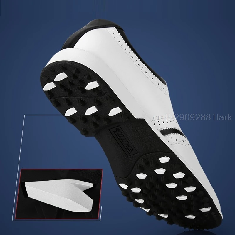 Туфли PGM мужские для гольфа водонепроницаемые дышащие Нескользящие броги стиль