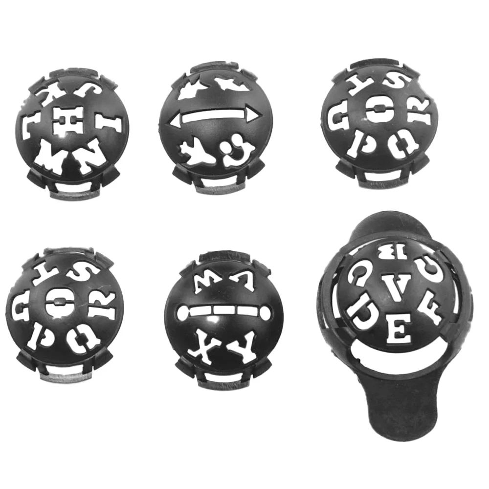 

6 Pcs Practical Golf Ball Line Hollow Alphabet Golf Scriber Alignment Marks Tool Set Drawing Templates Golf Line Marker