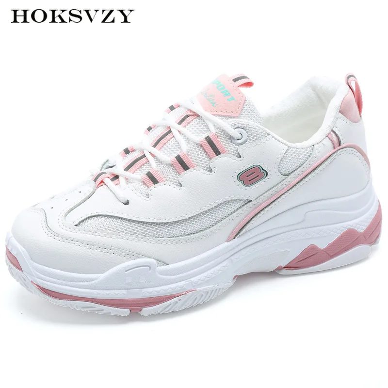 Женские кроссовки на платформе HOKSZVY белые замшевые каждый день Chaussure XQL A906|Женские