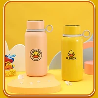 little yellow duck fashion smart vacuum flask stainless steel temperature display cute cartoon children gift couple vacuum flask
