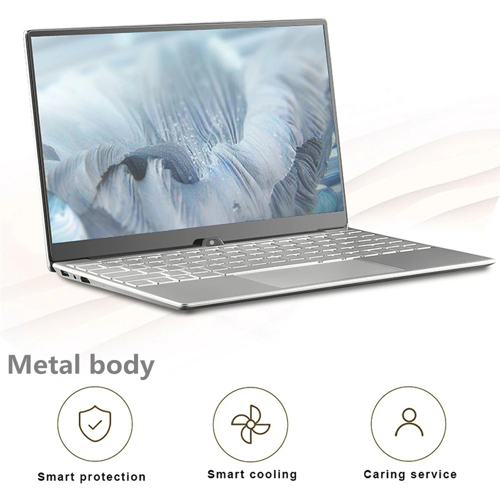 

Max RAM 32GB Rom 2TB SSD Ultrabook Gaming Laptop Computer 2.4G/5.0G Wifi Bluetooth Intel Celeron 5205U Metal Windows 10 Laptop