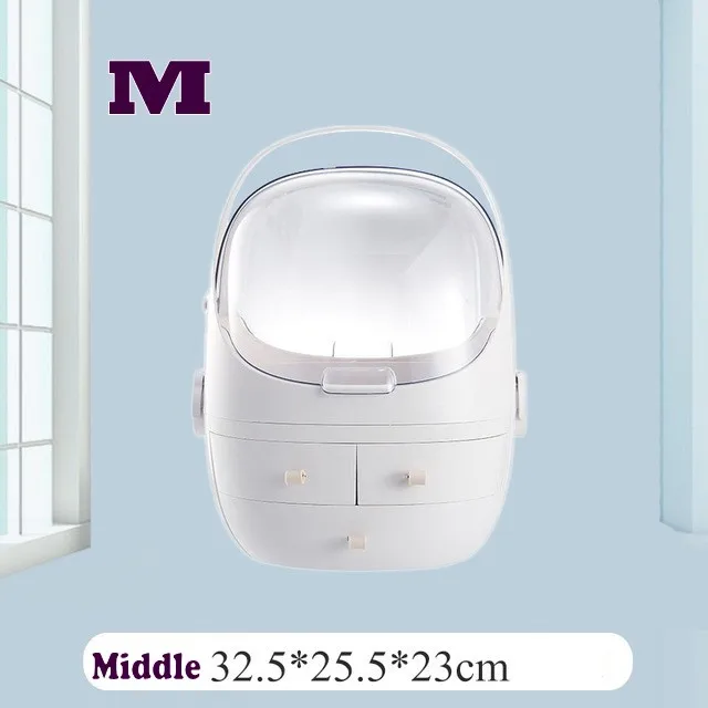Space capsule white Новинка, косметичка, чехол для макияжа, профессиональный органайзер для путешествий, для женщин, для макияжа, большая емкость, для ванной, Прямая поставка, Fornecedores - Цвет: Space capsule white
