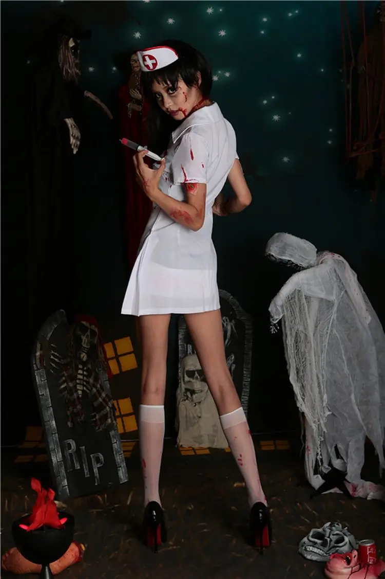 Костюм на Хэллоуин для женщин костюм медсестры тихий Хилл кровавый призрак зомби