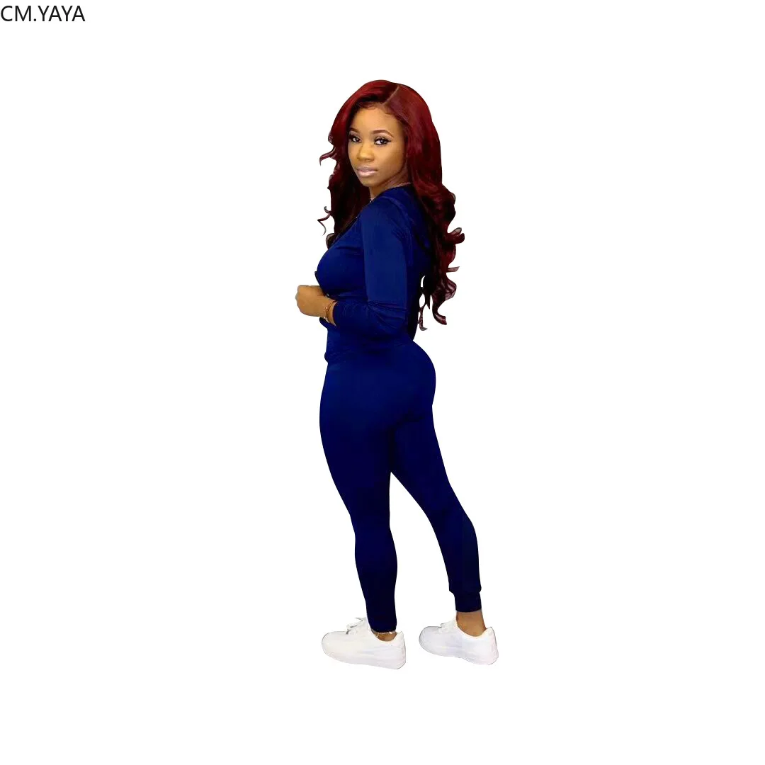 Новинка 2019 женский осенне-зимний костюм из куртки с капюшоном и брюк комплект