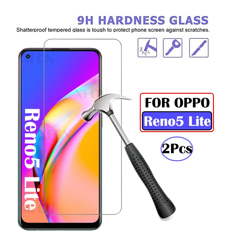 

case on reno5 lite protective glass for oppo reno 5 lite light 5lite screen protector tempered glas reno5lite safety film 6.43''