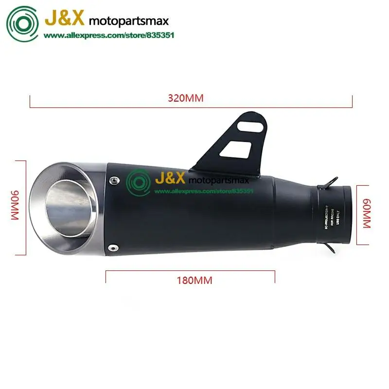 

Motorcycle Full Exhaust Mffler Escape System Contact Middle Link pipe Slip On for Kawasaki Z800 Z 800 2013-2017