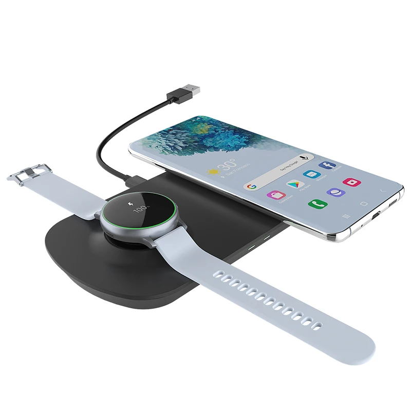 

Wireless Charging Station 2in1 Fast Charger For Samsung Watch Samsung Buds,iPhone 12/ 12pro / 11 / Max/XS/XR / 8 /