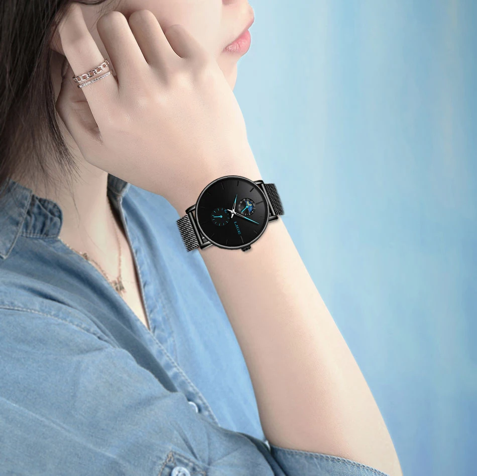 2020 New Women Luxury Brand Watch Simple Quartz Lady Waterproof Wristwatch Female Fashion Casual Watches Clock Black Color | Наручные