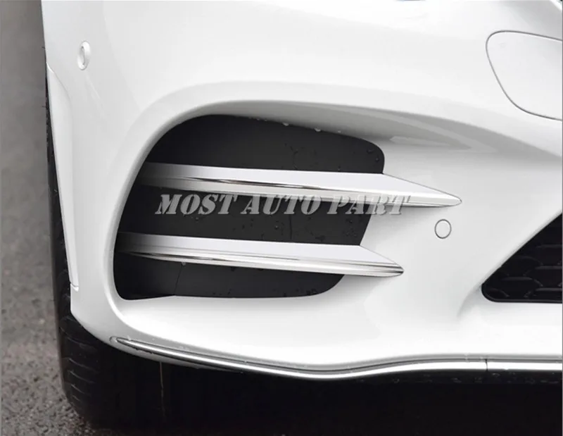 Для Benz C Class W205 S205 ABS передний бампер решетка туман светильник накладка 2020-2021 4 шт.