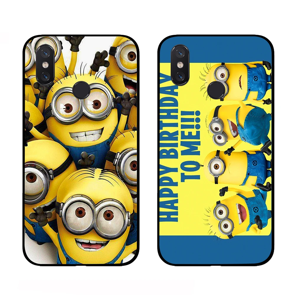 Забавные 3D чехлы для телефонов с рисунком миньонов из ТПУ для Xiaomi Redmi GO 4 5 6 7 Pro 4A 4X 5A 5Plus 6A задняя крышка