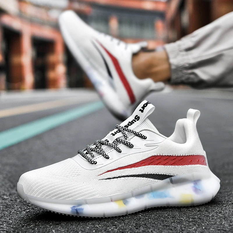 

Men's running shoes breathable trend outdoor large size sports shoes 46 lightweight fashion wear-resistant casual shoes