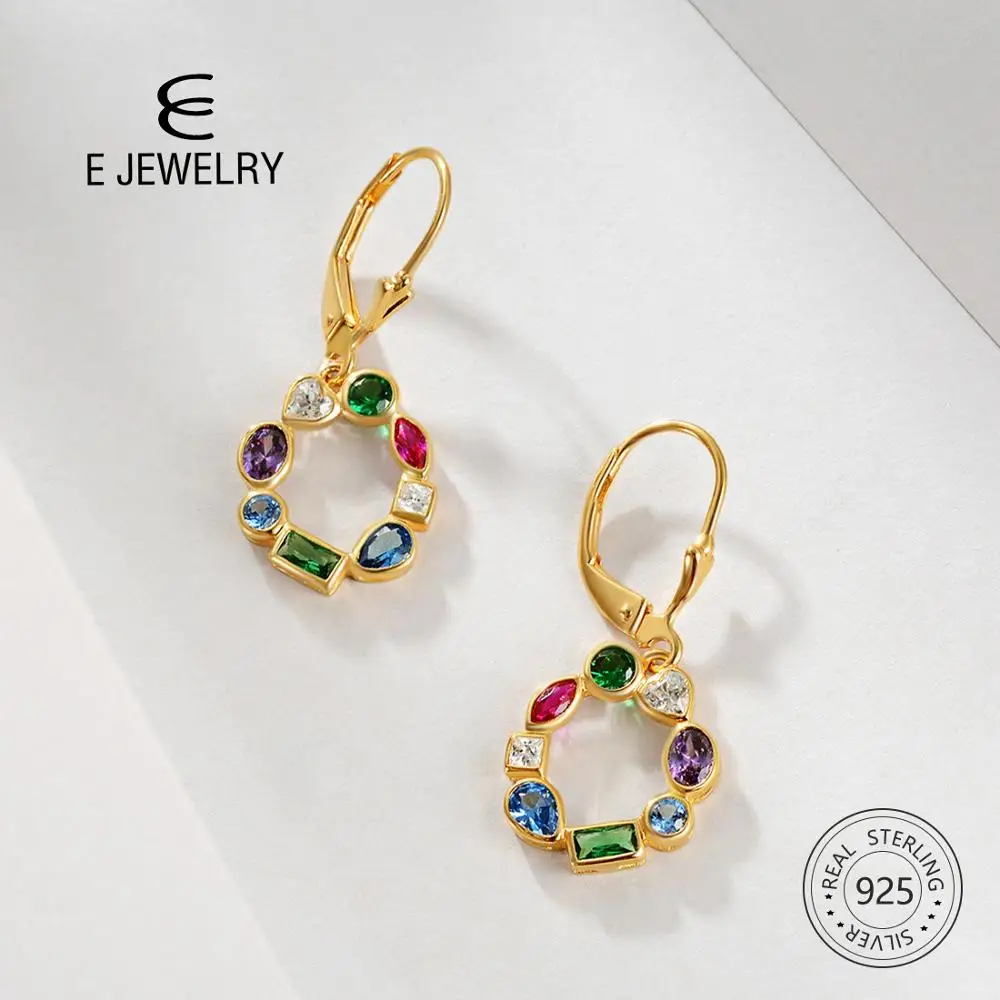 

Женские серьги-подвески из серебра 925 пробы, с фианитом