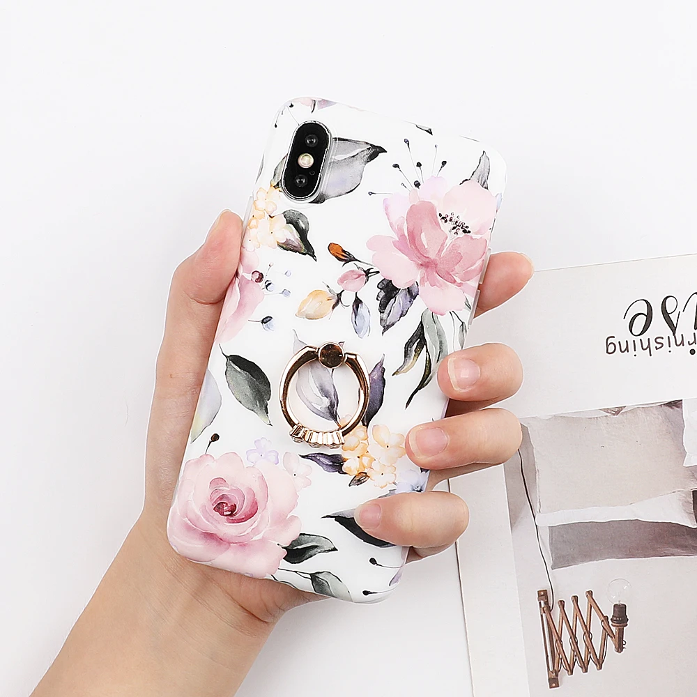 Красивые чехлы для телефонов с изображением цветов LOVECOM для iPhone 11 Pro Max XS Max XR XS X 6 6S 7 8 Plus, мягкая задняя крышка IMD, подарок для влюбленных