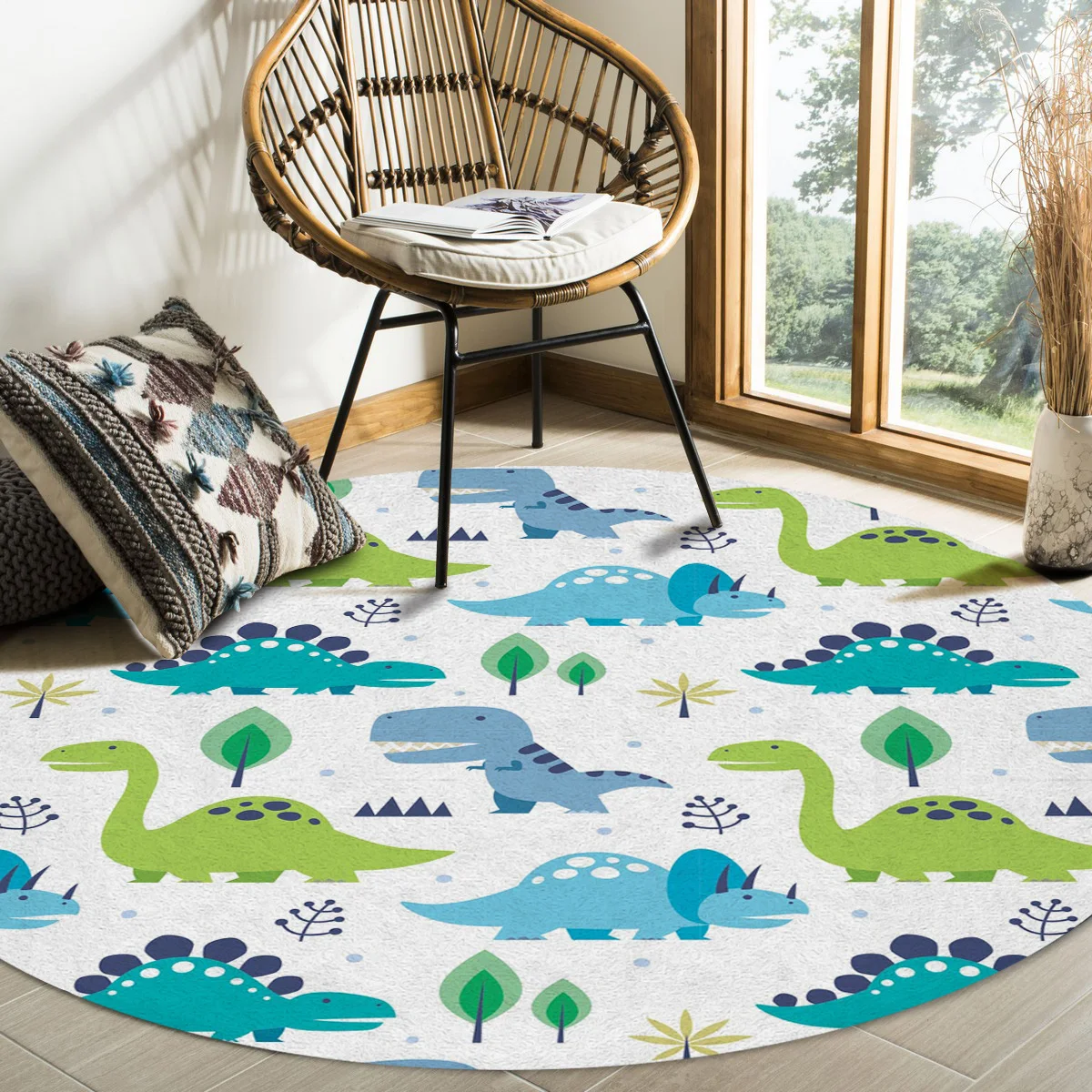 Ковер Cartoon Kawaii Dinosaur Printed Floor Mat Door Mats Lounge Rug Kids Carpet Living Room Bedroom Modern Home Decoration.