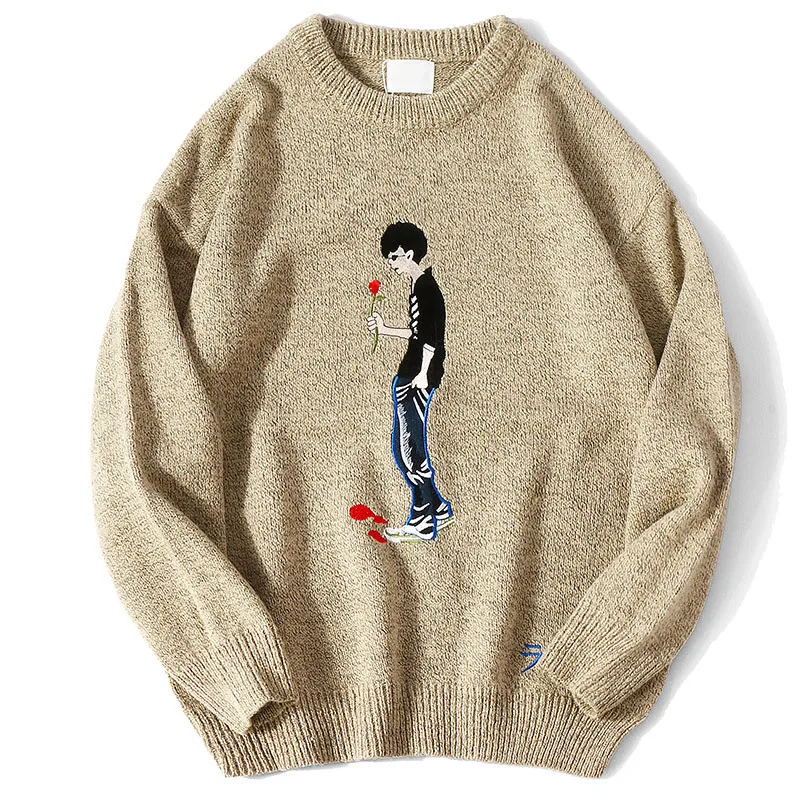 Liketkit мужские Новые свитера повседневные вязаные пуловеры с круглым вырезом и