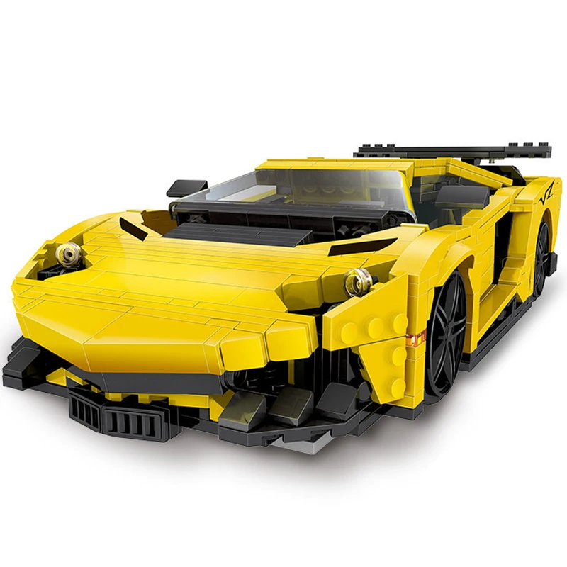 

Speed Champions Supercar The Yellow Flash Racing Car Building Blocks Rally Racers Vehicle Bricks MOC Model Toys For Kids Gift