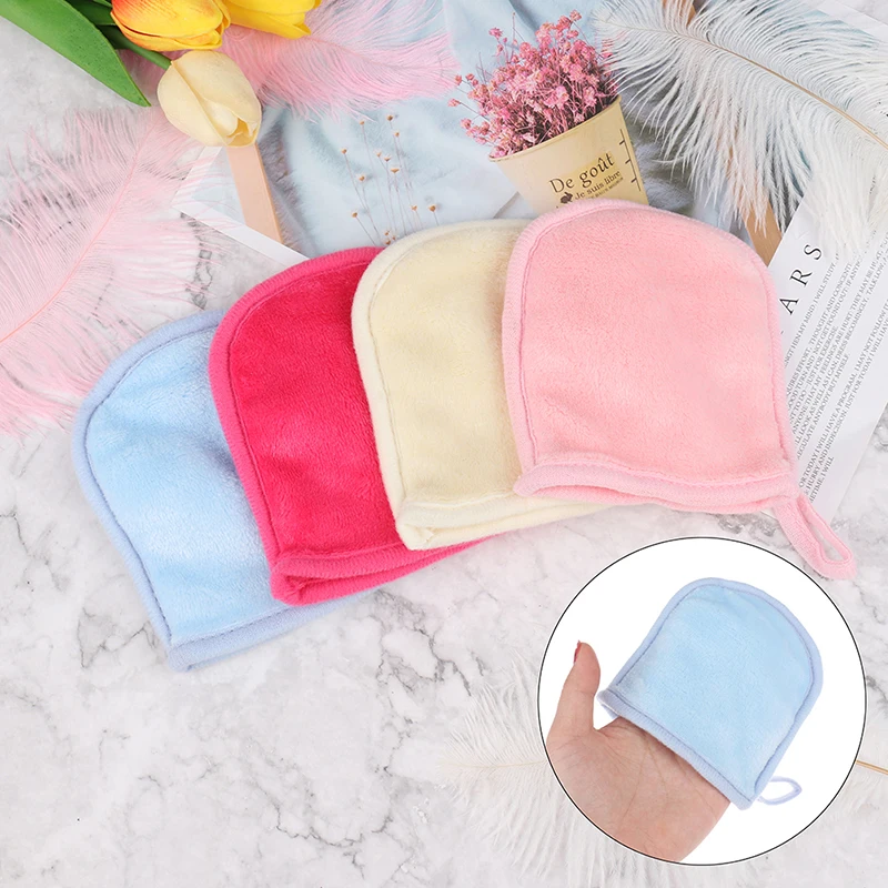 

Makeup Remover Glove Facial Cleaning Glove Cleaner Towel Pads Skin Care Tools