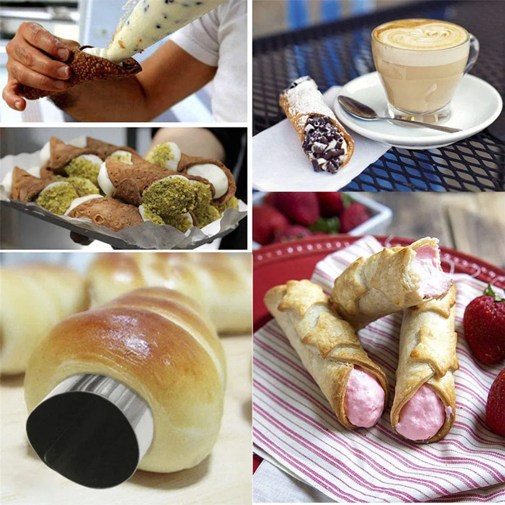 12 шт. трубочки для выпечки канноли Cannoli большая антипригарная кремовая рожковая