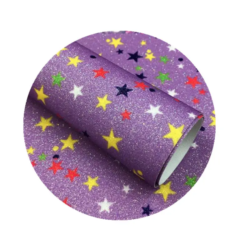 Star purple 20*30 см Радужный Блеск Русалка искусственной искусственная кожа бант для волос сумки лоскутное шитье материалы для ручных поделок - Цвет: Star purple
