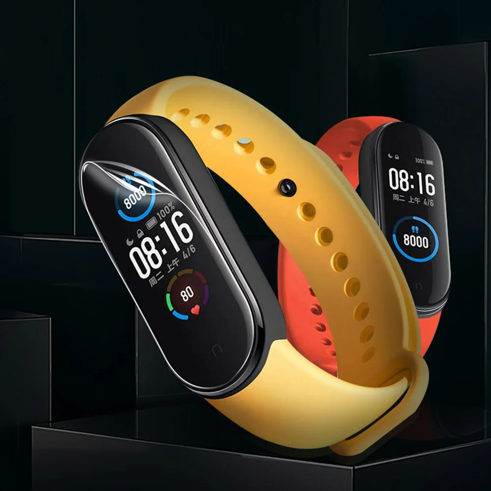1000 шт./лот Mi Band 5 и 6 мягкая пленка для защиты экрана Xiaomi 3 band 4 Защитная