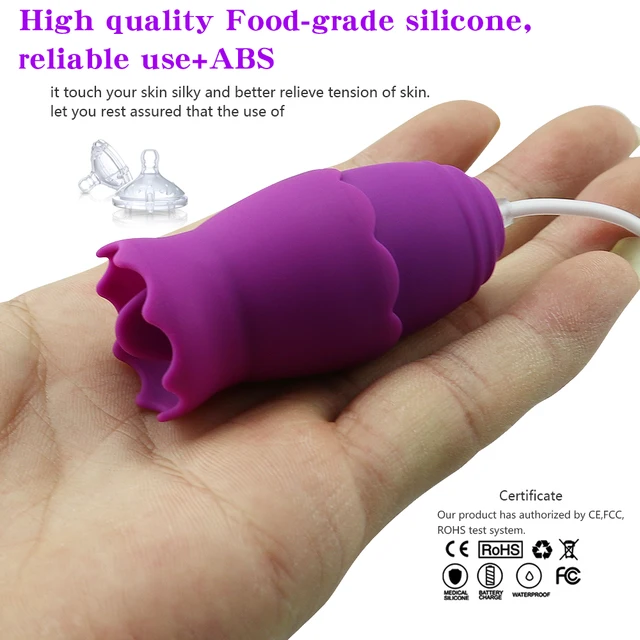 USB Charge Love Eggs Sucking Tongue Vibrator Nipple Sucker Body Massager Stimulate Breast Enlarge Adult Goods Sex Toys for Women 5