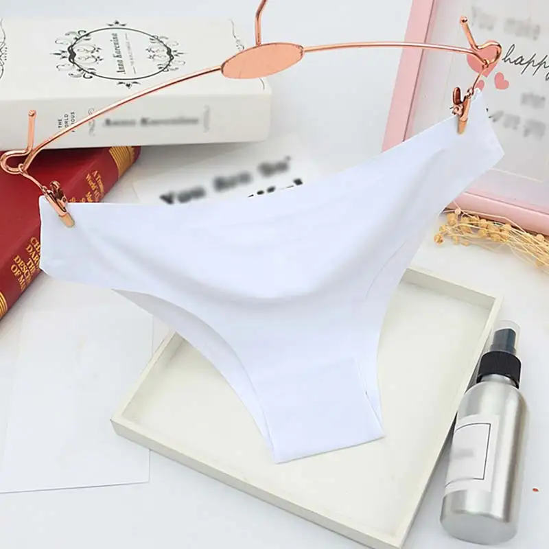 1 шт. хипстерские ледяные шелковые трусики сексуальные женские бесшовные