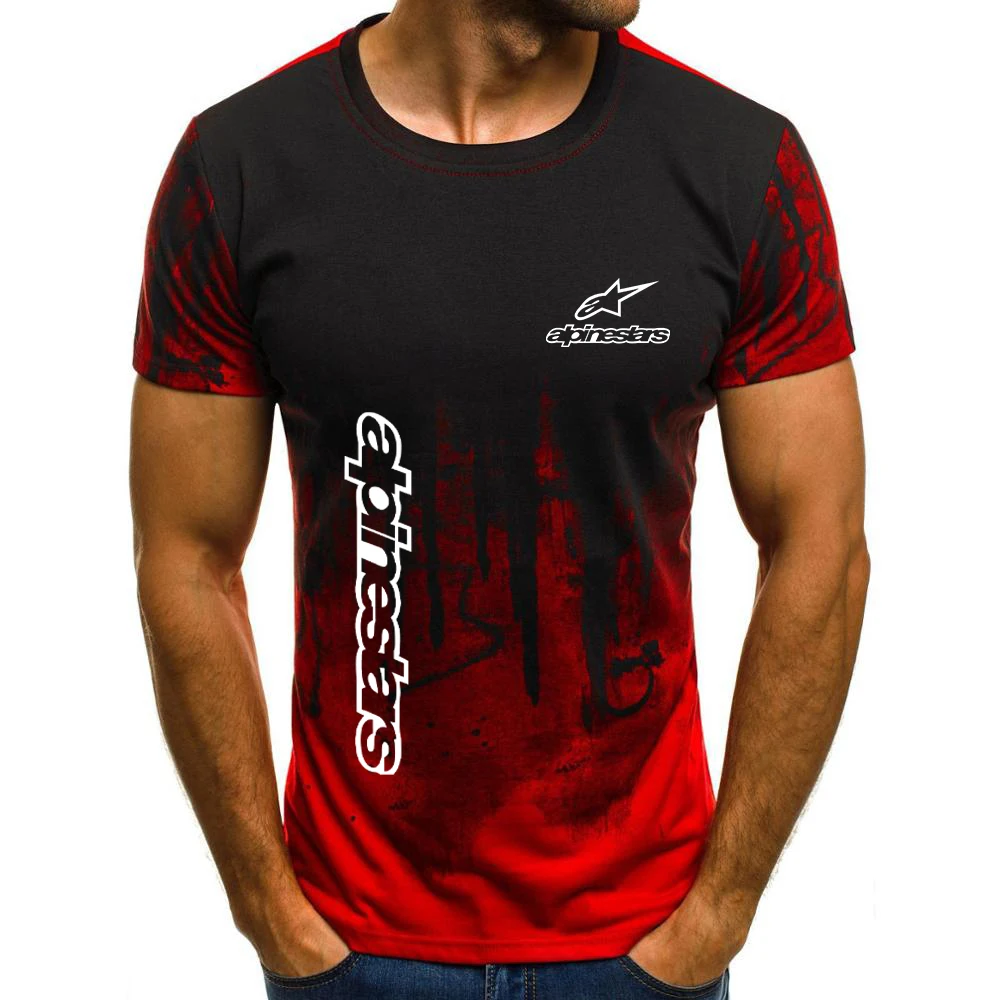 

2021 Alpinestars Men's Fashion Top Summer T-shirt 100% Polyester Men's T-shirt High Quality Short Sleeve Shirt O Neck T-shirt