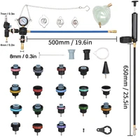 28pcs Universal Radiator Pressure Tester Vacuum Type Cooling System Test Detector Kits easy to use and professional
