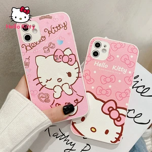 Hello Kitty Phone Case for iPhone13 13Pro 13Promax 12 12Pro Max 11 Pro X XS MAX XR 7 8 Plus Cover