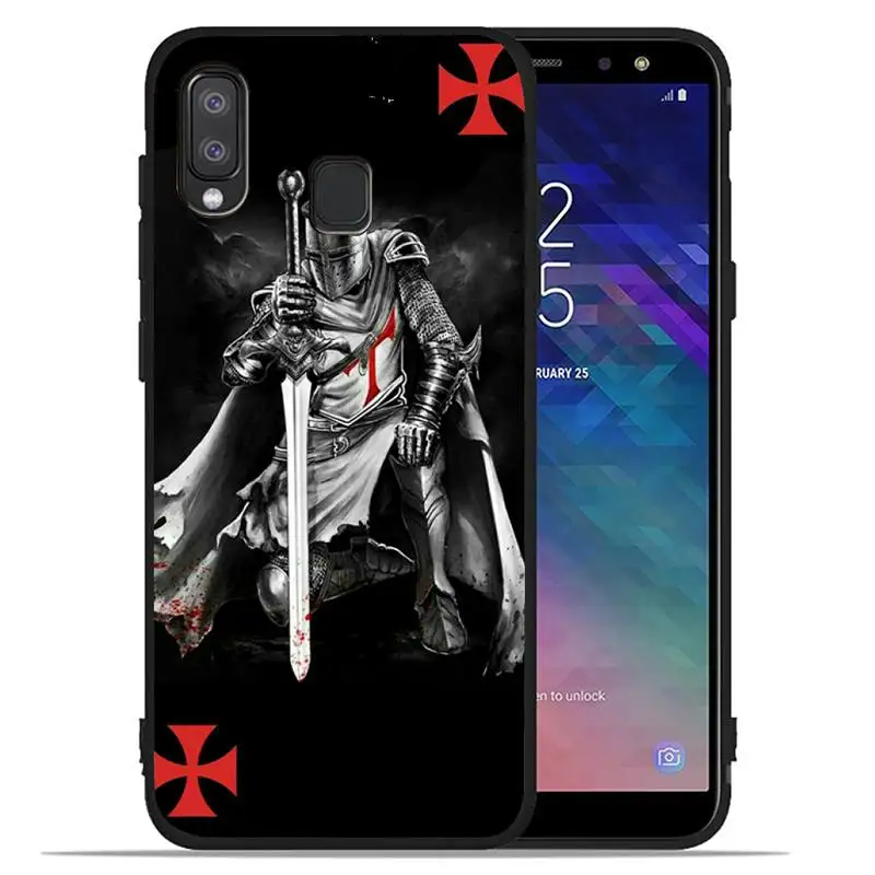 

Knight Templar black Silicone Phone Case for Huawei mate 9 10 lite 20x 30 pro nova 5t y5 y7 y9s prime 2018 2019 Coque