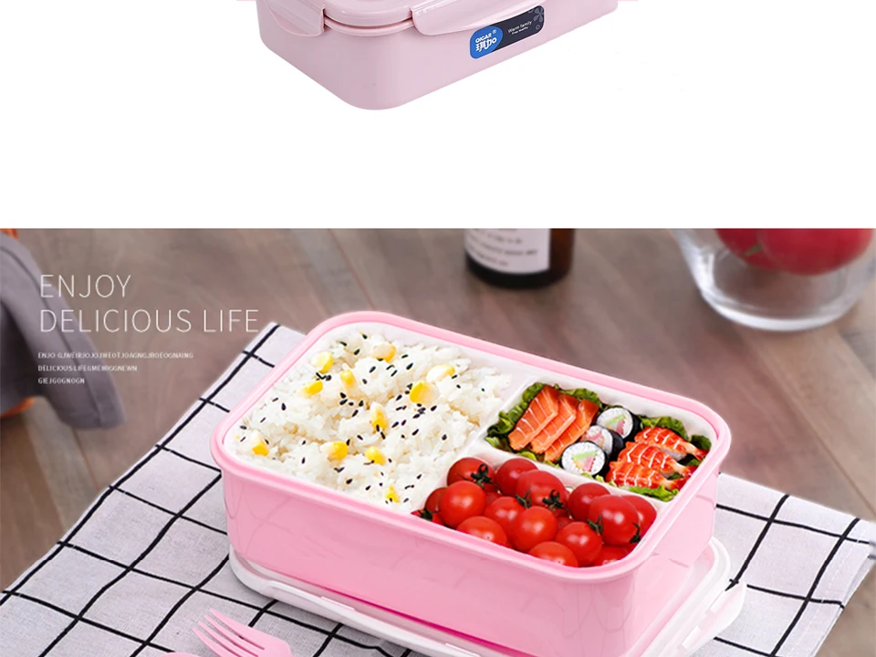 1400 мл японский контейнер для хранения еды Bento с ложками палочки для еды для детей