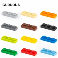 guduola building block plate 1x3 moc parts compatible 3623 base brick pixel painting qr code small particles blocks 192pcslot