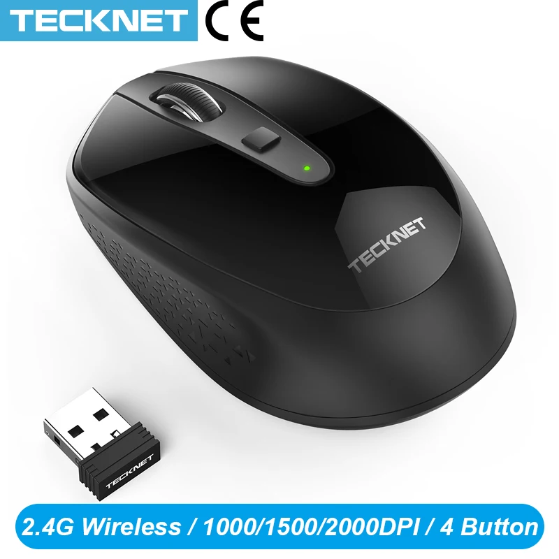 TeckNet Omni Mini 2 4 GHz беспроводная мышь 3 регулируемые уровни DPI: 1600/1200/800DPI с USB нано