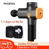 phoenix a2 muscle massage gun high frequency electric body massager clear lactic acid 3 gears with portable bag