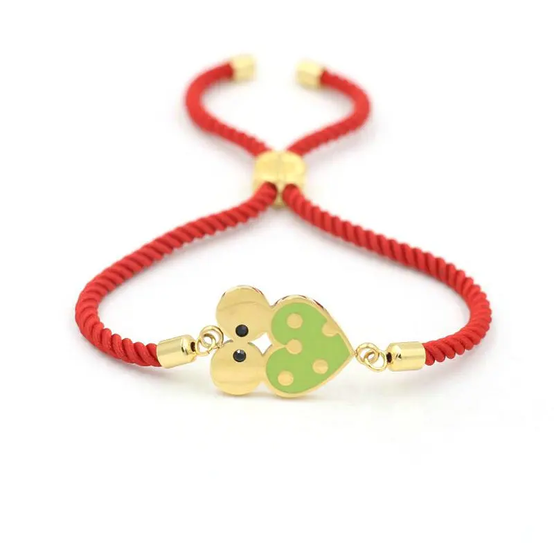 Удачный милый браслет из нержавеющей стали со золотым и серебряным цветами, красной ниткой и верёвкой для мужчин и женщин, шакрой пульсара, ювелирным изделием для влюблённых.