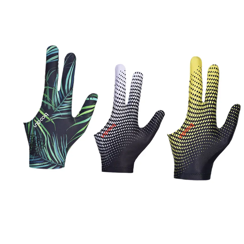 

Billiard Gloves Left/Right Hand 3 Fingers Shooters Snooker Cue