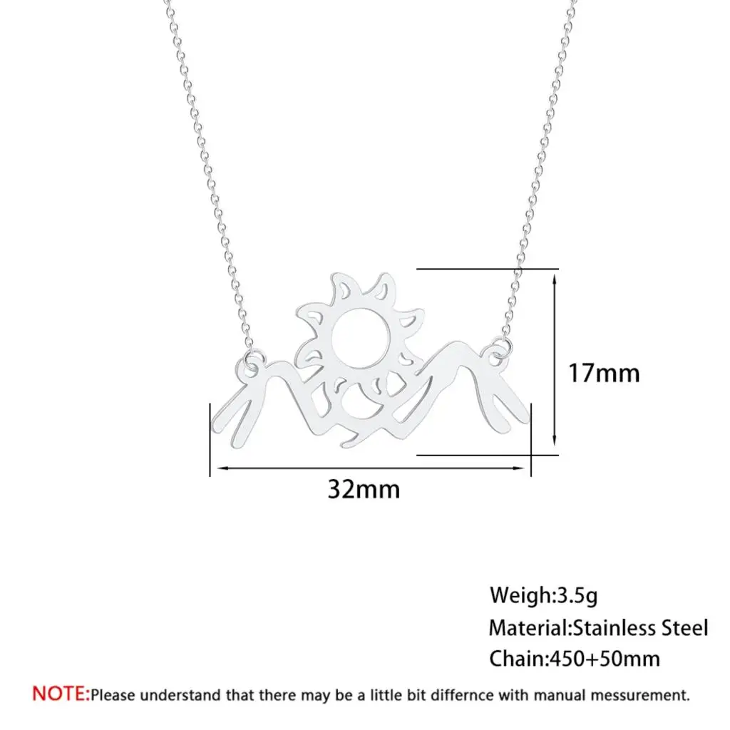 Геометрические Ожерелья Kinitial из нержавеющей стали для женщин и мужчин ажурный