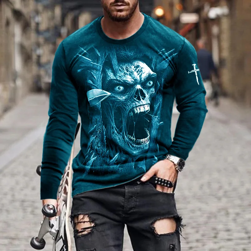 

Новинка 2021, европейский и американский пуловер с круглым вырезом, футболка с длинным рукавом, уличная мода, большой размер, свободный