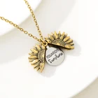 Винтажный двусторонний двухсторонний медальон с надписью You are my, ожерелье солнце, женский, ожерелье из подсолнечника BFF, золотые кольца, 2019