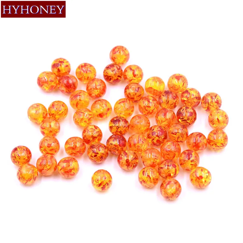 HYHONEY 50 шт./лот 8 мм и 10 круглые бусины из смолы для браслета сделай сам Аксессуары