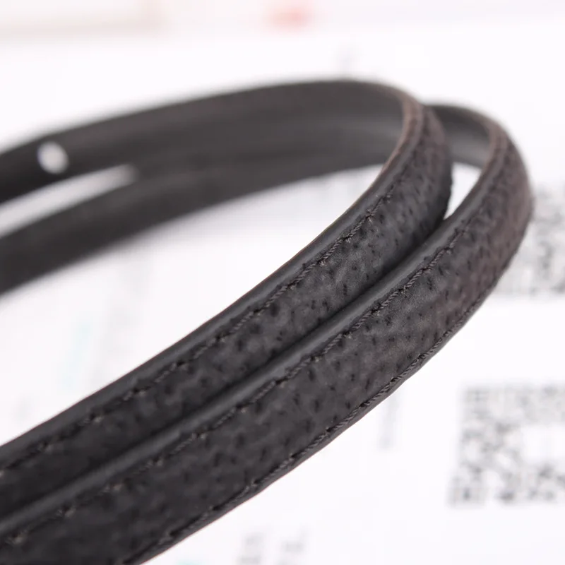 Ремень из натуральной кожи с металлической пряжкой для женщин элегантный