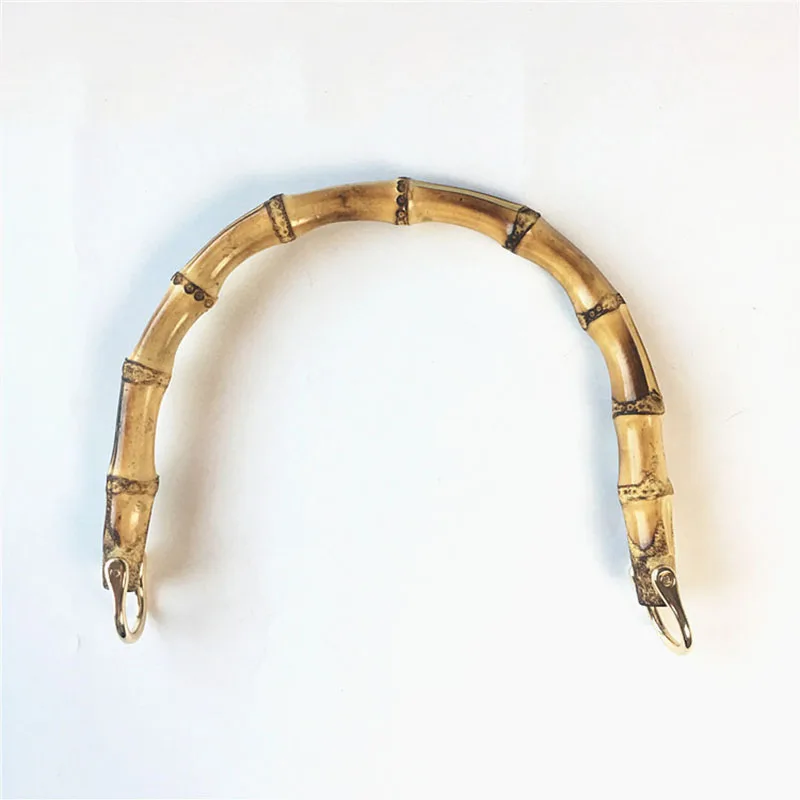 5Pair=10Pieces Natural Bamboo Purse Handle Burnt Bamboo Replacement Retro O Bag Handles Handbag DIY Making Wholesale Supplies