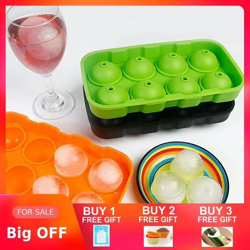 Форма для приготовления льда виски коктейлей 6 отверстий лоток большая круглая